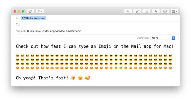 inset emojis on outlook for mac